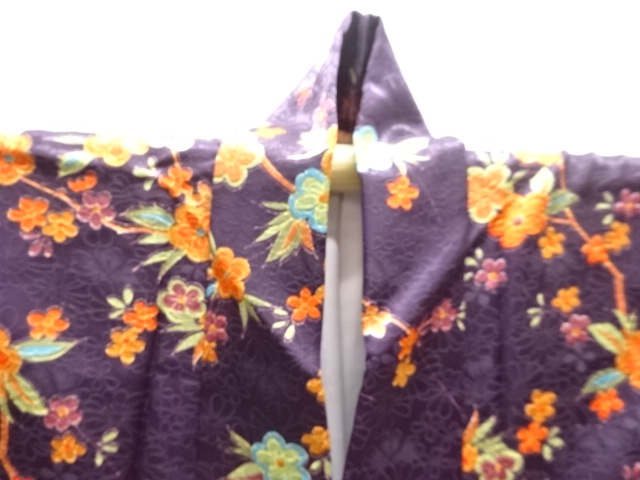  枝梅模様小紋着物